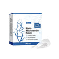 Four nano microneedle body shaping patches for stomach and waist contouring on a clean background.