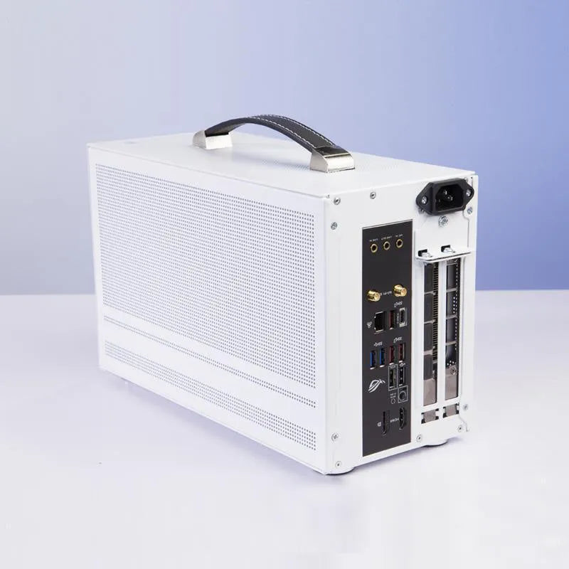 Hummingbird PRO ITX desktop computer case in titanium grey or white colour options