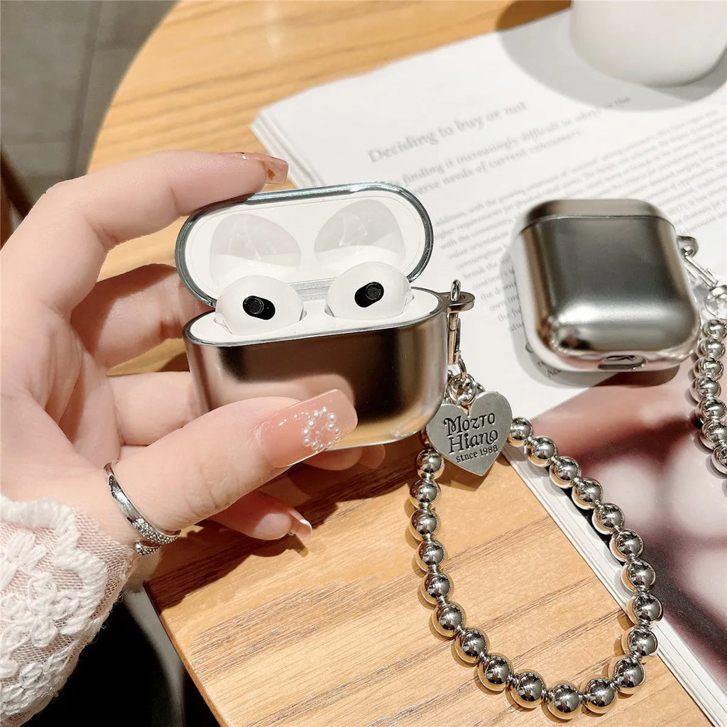Matte plating electroplating finish AirPods protective case for AirPods 4, AirPods 3 and AirPods Pro 2