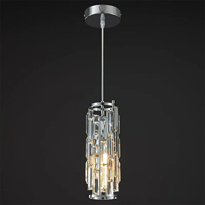 Single head industrial LED pendant light in black, gold, or chrome finish