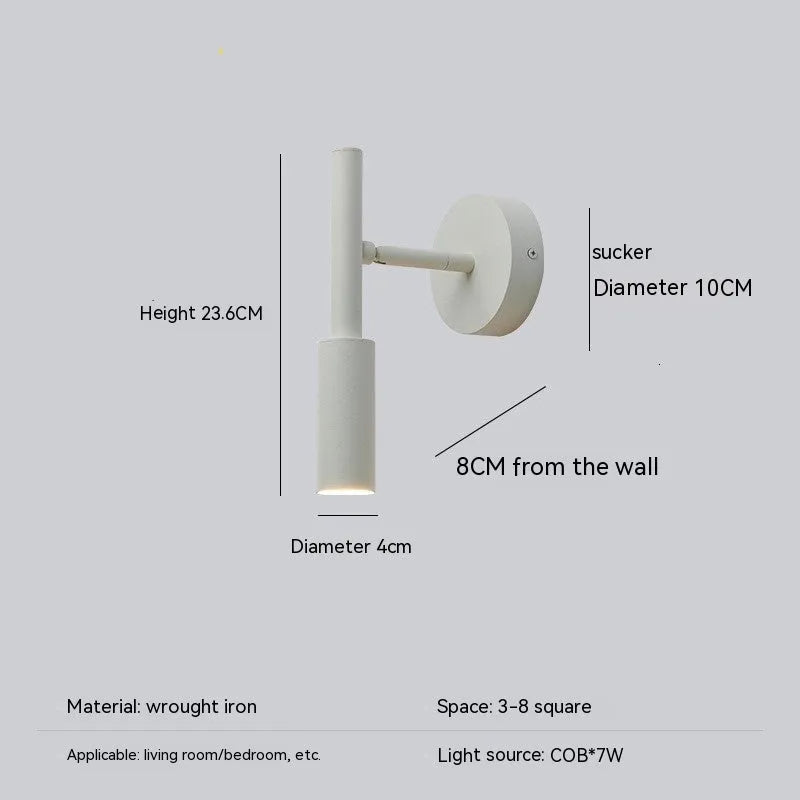 Black wrought iron modern wall light with three colour lighting options
