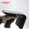 SLP-05 handheld Android UHF RFID reader and scanner with integrated barcode scanner and fingerprint sensor.