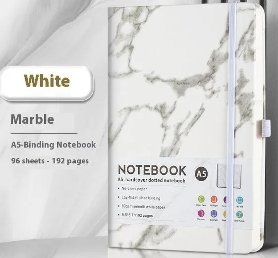 A5 soft skin-feel PU leather diary with strap closure and horizontal ruled pages in multiple colour options