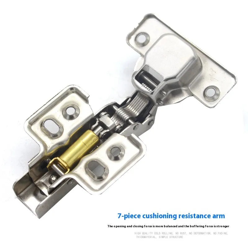 Hydraulic cabinet hinge with nickel plating showing three bend specifications