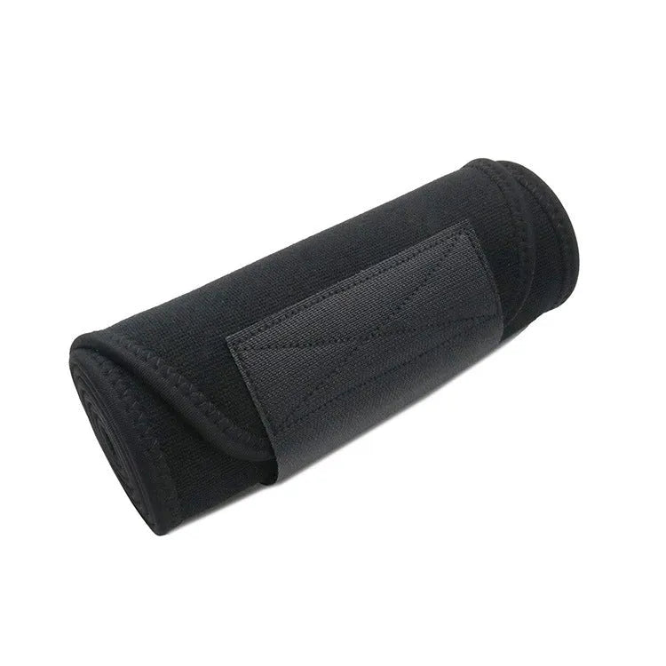 Neoprene lumbar support belt for running and fitness sports in black colour