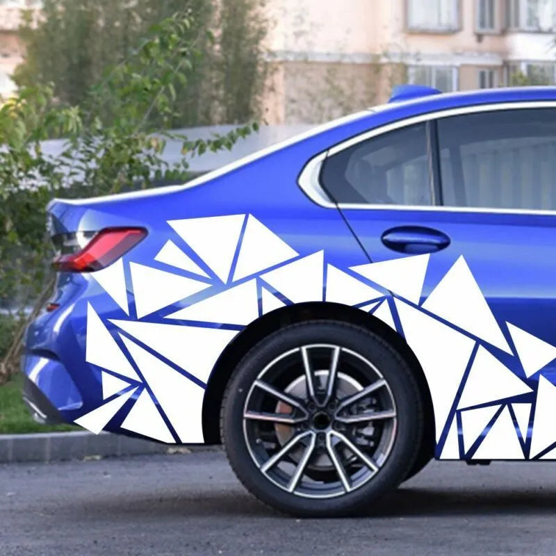 200x60cm geometric pattern car body sticker for wheel arch decoration in five colour options