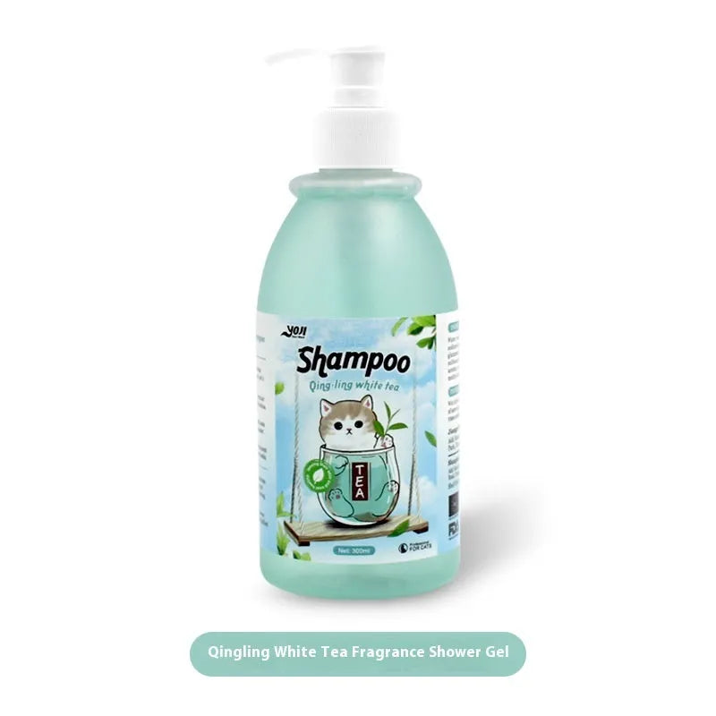Cat universal bath lotion 280ml anti-mite sterilising shampoo for cats in three tea scents