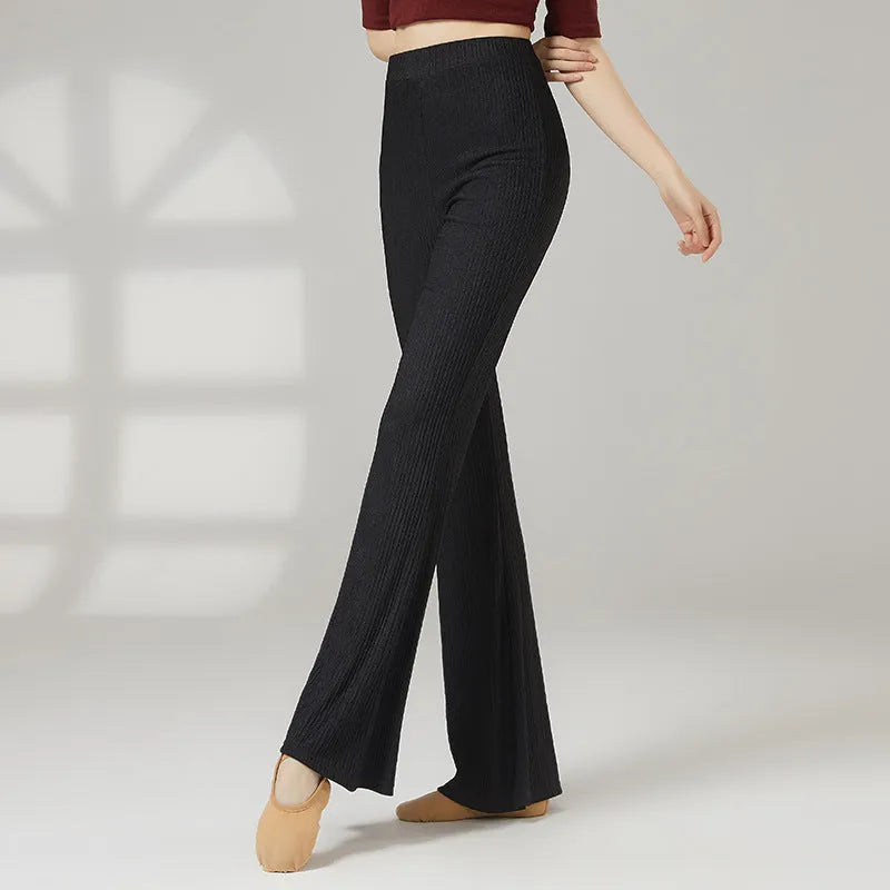Women's classical dance practice pants in polyester fabric for body training available in multiple colours