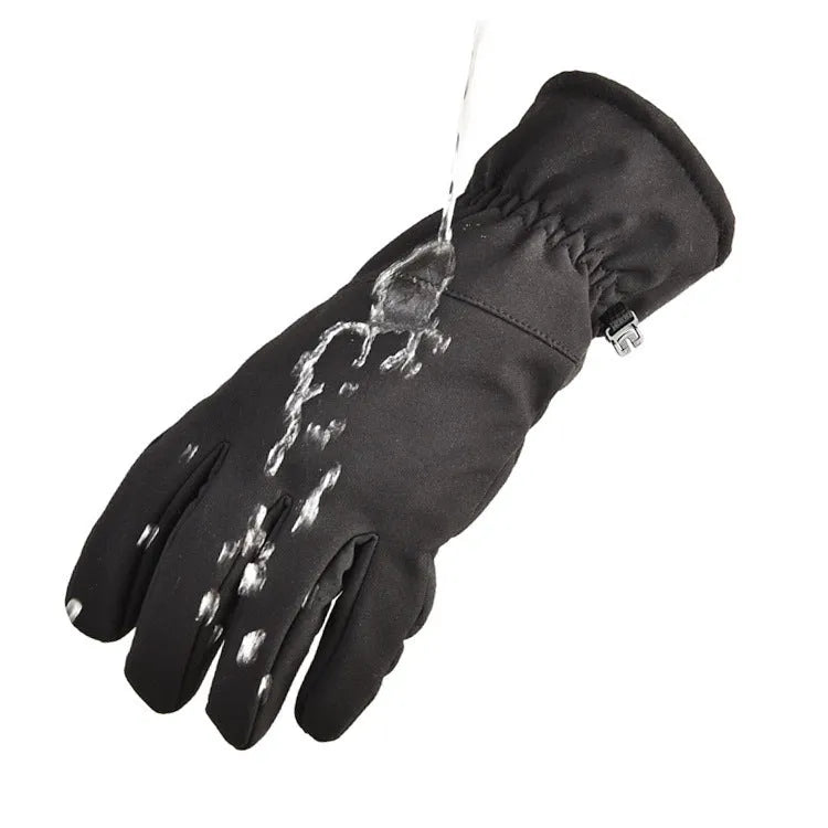 Tactical camouflage ski gloves with anti-slip palm and touchscreen fingertips