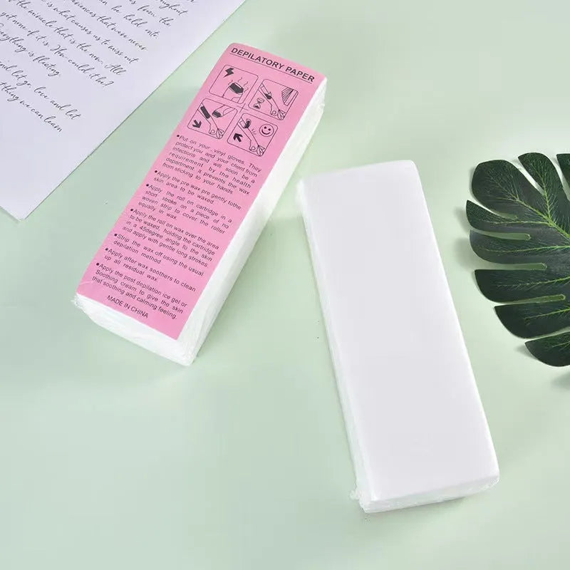 Pack of non-woven fabric hair removal waxing strips for body waxing