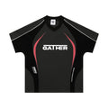 Men's loose fit T-shirt with colour matching letters print in black or apricot colours