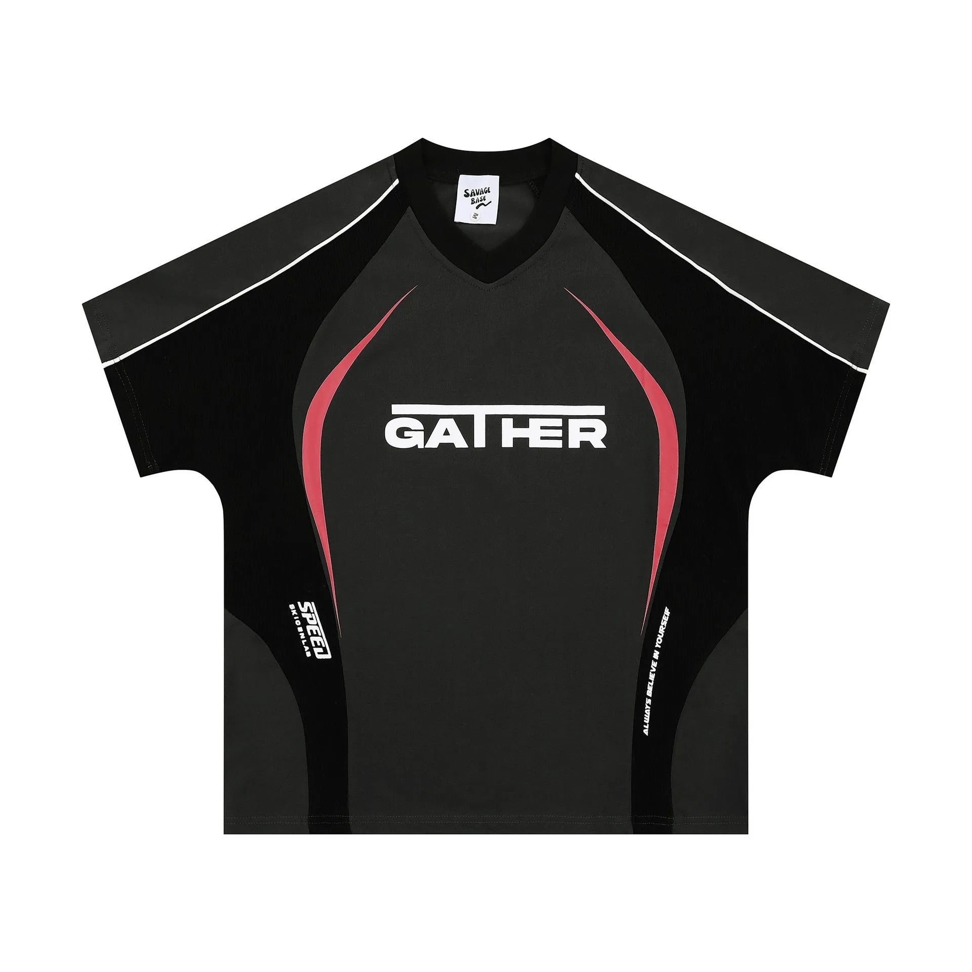 Men's loose fit T-shirt with colour matching letters print in black or apricot colours