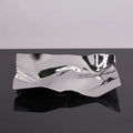 Stainless steel irregular fruit plate modern simple metal bowl silver gold 200x230x40mm