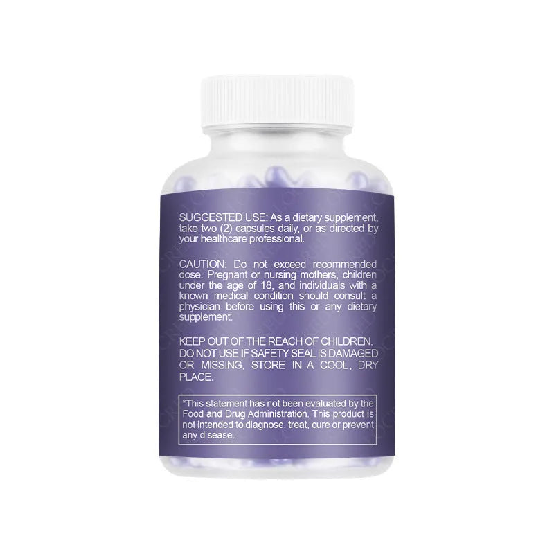 Bottle containing 60 vaginal capsules with extraction-produced botanical supplement for adult women