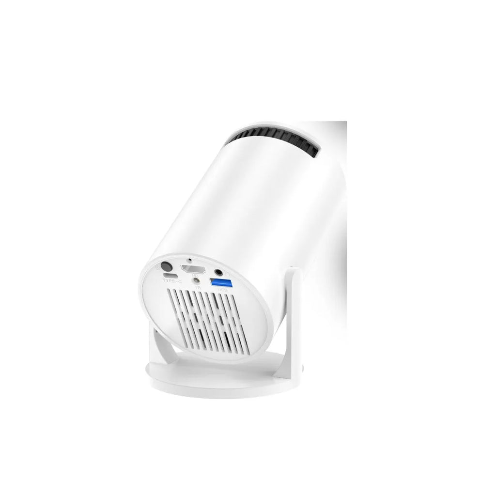 White mini wireless portable projector for home HD projection with same-screen technology