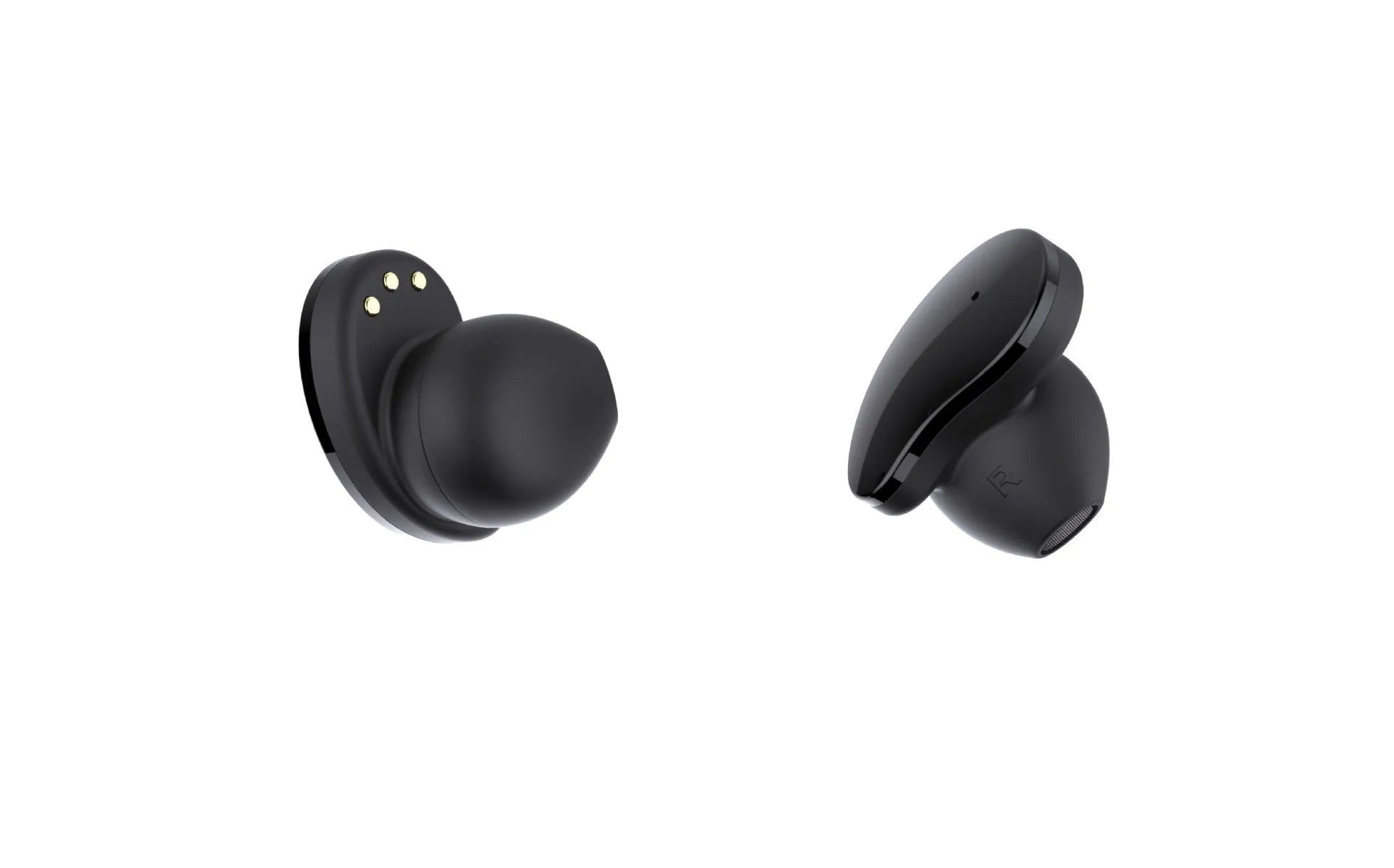 Black detachable smart watch and Bluetooth earphone combo with colour screen display