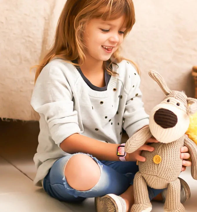 Blue H39T children's smart watch with 1.4-inch screen on TPU sport wrist strap