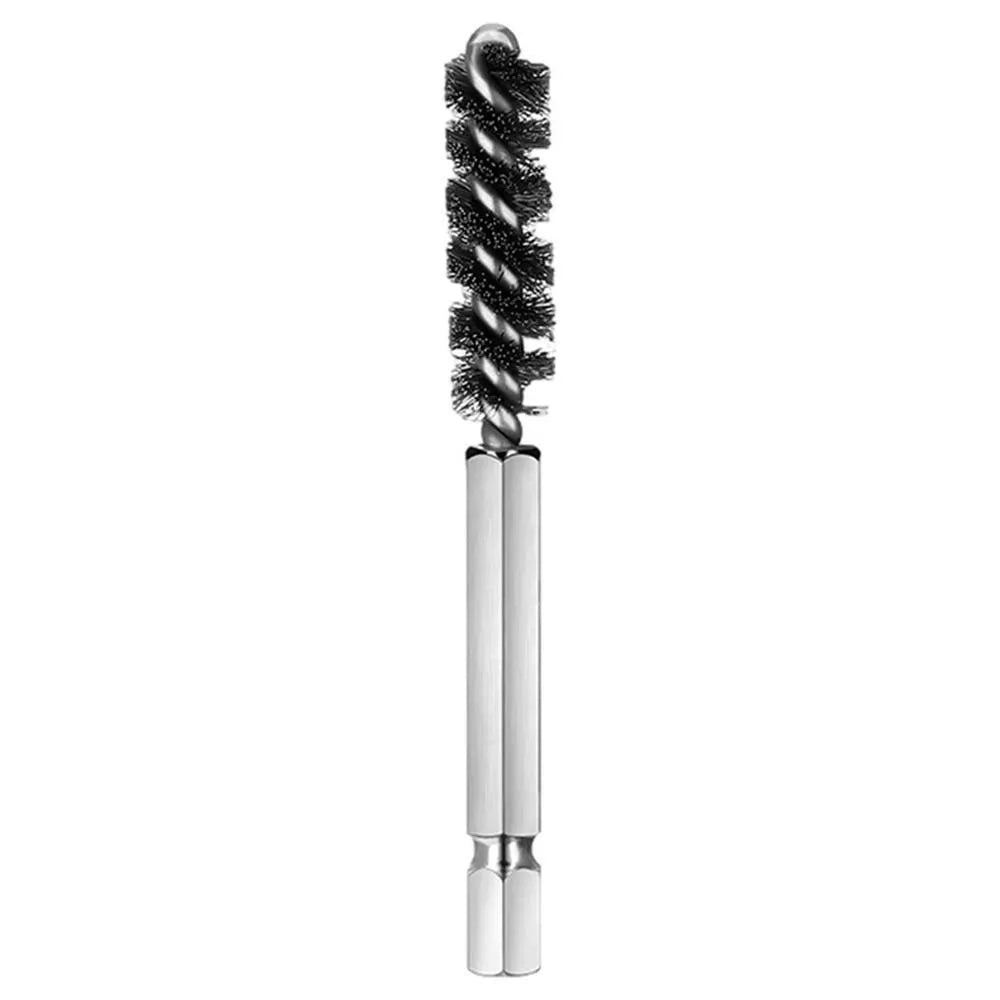 Golf club groove brush with six angle rod design, compact portable cleaning tool for irons and wedges