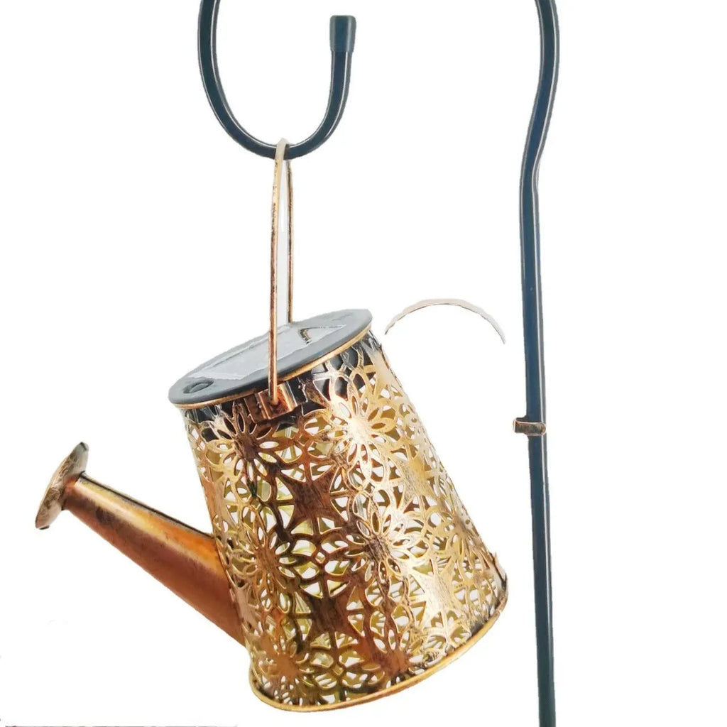 Solar butterfly kettle courtyard light decorative wrought iron outdoor lantern