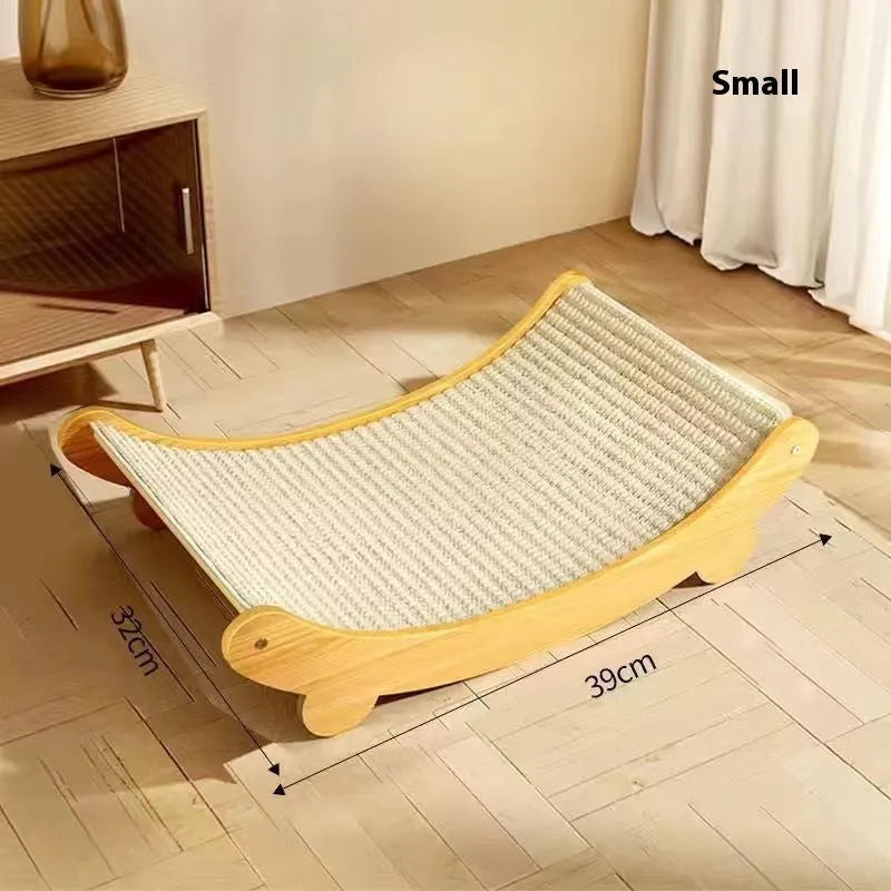Sisal cat scratch board with natural blanket surface in small and large size options