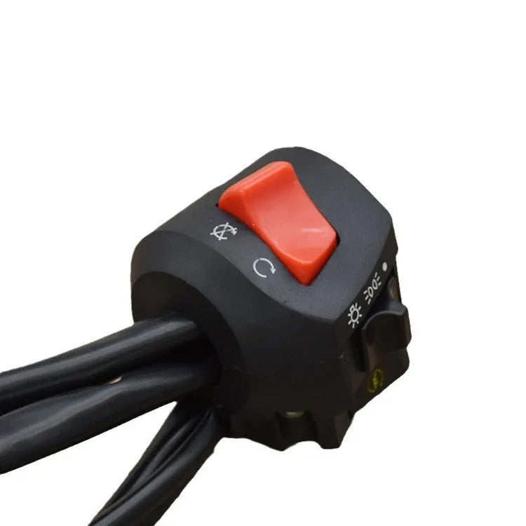 Zongshen Longxin tricycle handlebar switch kit right seat type with 47cm colour coded wires
