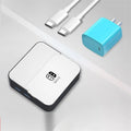 Portable multi-function game console adapter with Type-C port on compact PVC-aluminium housing