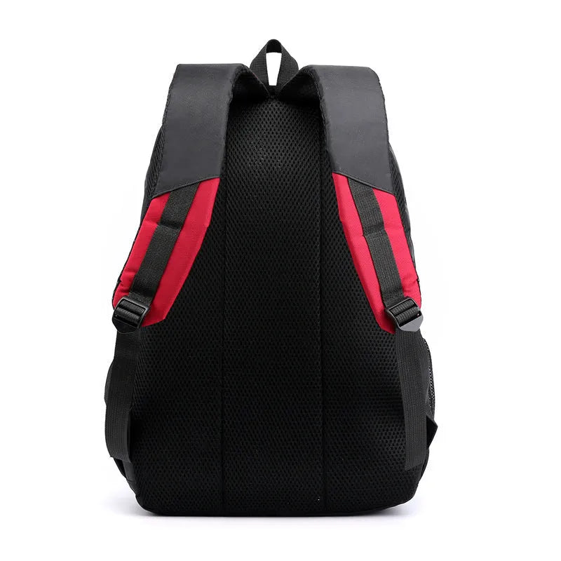 Waterproof nylon backpack for high school students with airpillow straps in four colour options