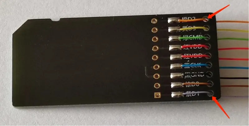 EMMC read write tool for automotive SD card PCB port access on BMW Mercedes Audi Porsche vehicles