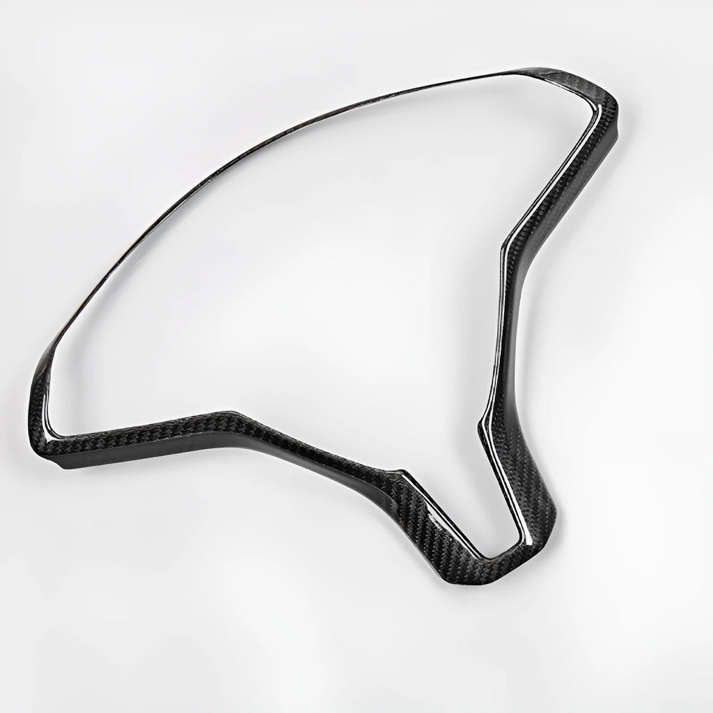 Tesla Model S steering wheel decorative frame in carbon fibre colour ABS plastic trim
