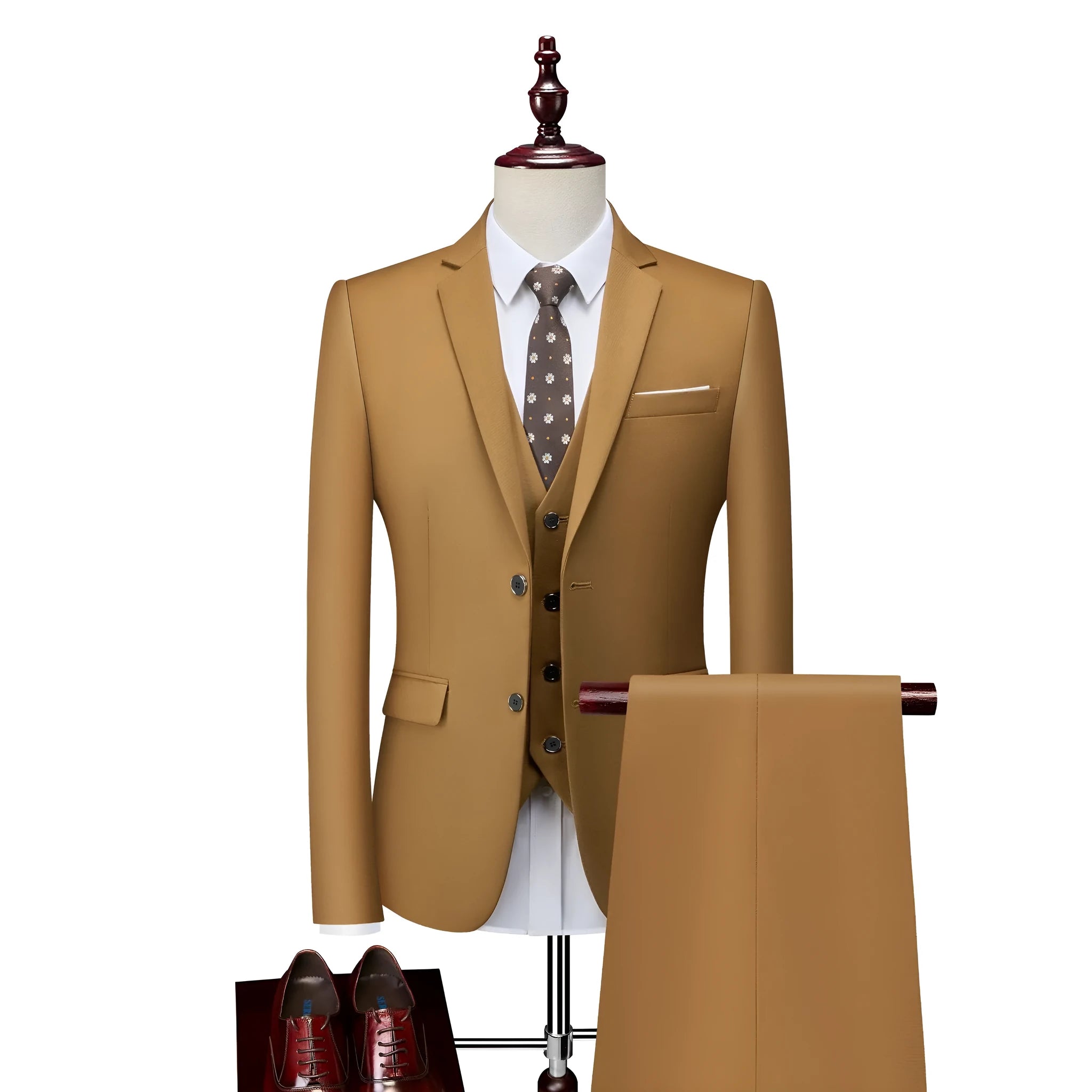 Men's slim fit cotton blend vest for wedding and business formal attire in various colours
