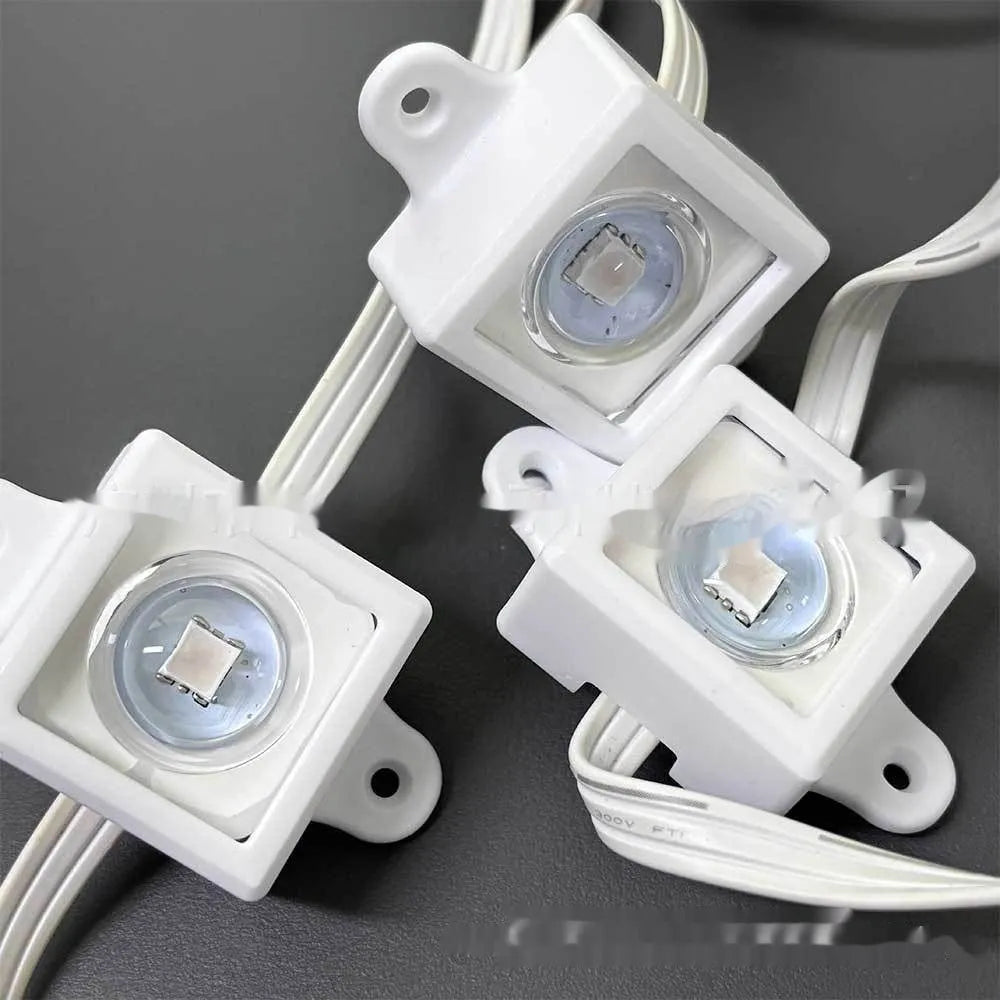 White plastic LED light protective lampshade, 1.7cm by 6cm, shown as a single unit.