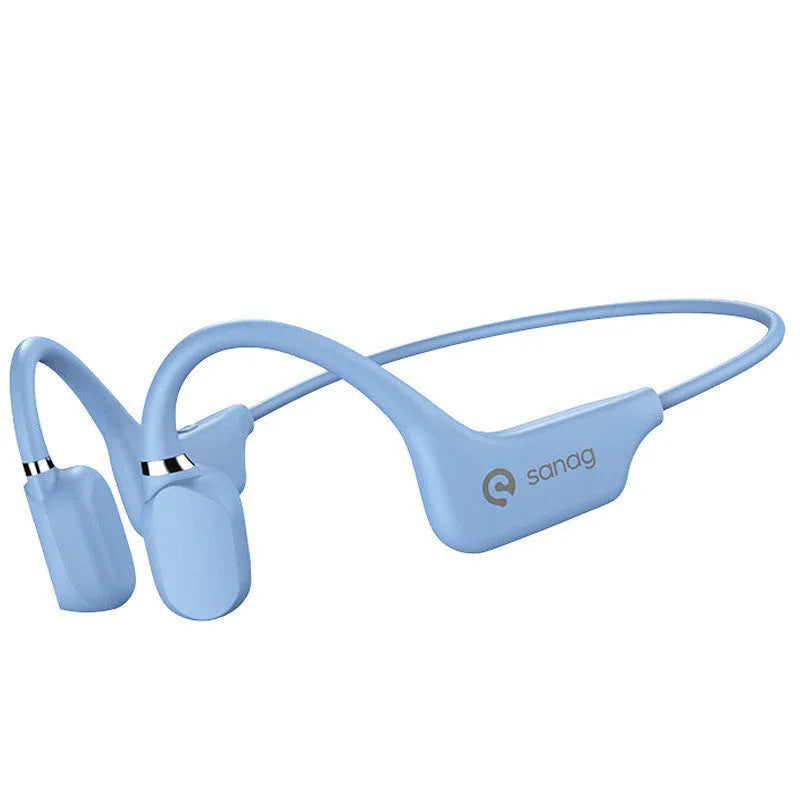 Wireless bone conduction Bluetooth headset with hanging neck design in six colour options