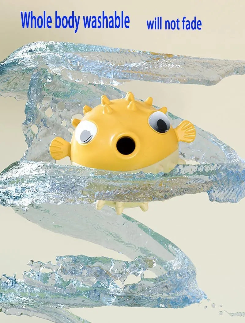 Green fish-shaped interactive dog toy with treat dispensing slots and raised cleaning texture