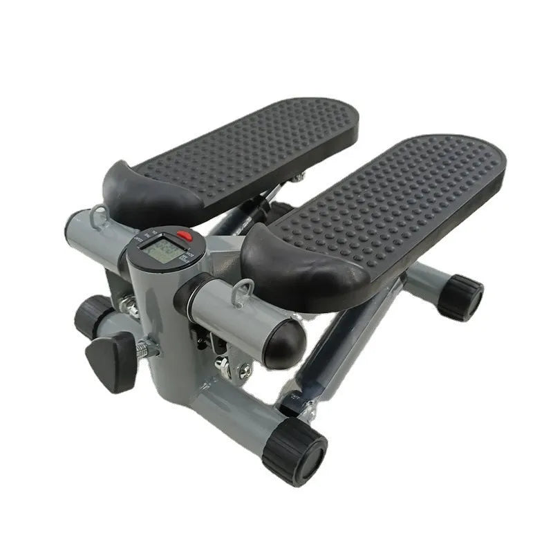 Silver grey hydraulic pedal fitness machine for home waist slimming exercises