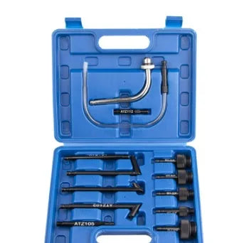 Automatic transmission oil refuelling machine kit with injector tool and multiple connectors