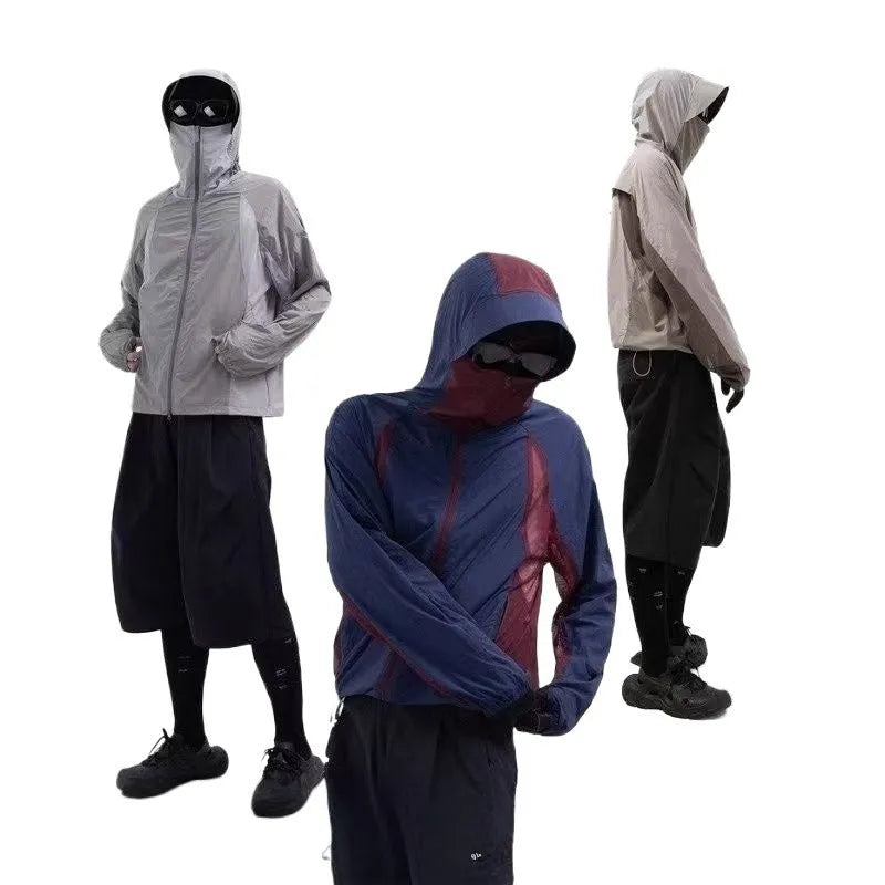 Mesh stitch thin UV protection sun protective clothing in nylon fabric available in multiple colours