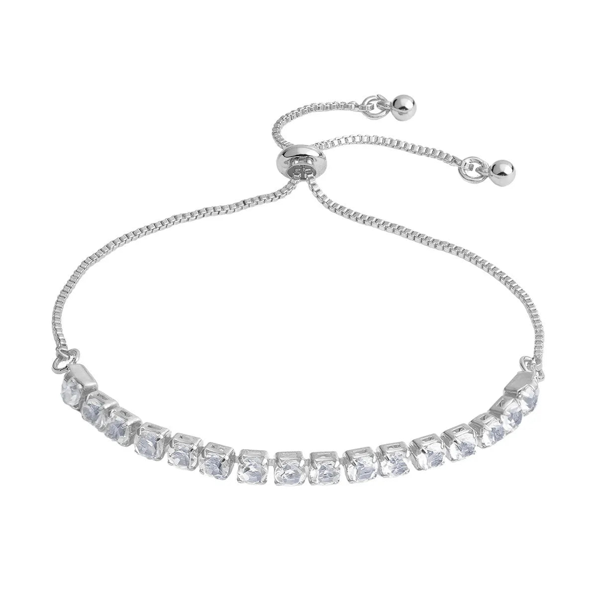 Metal micro-studded claw chain simple bracelet in electroplated finish, unisex design