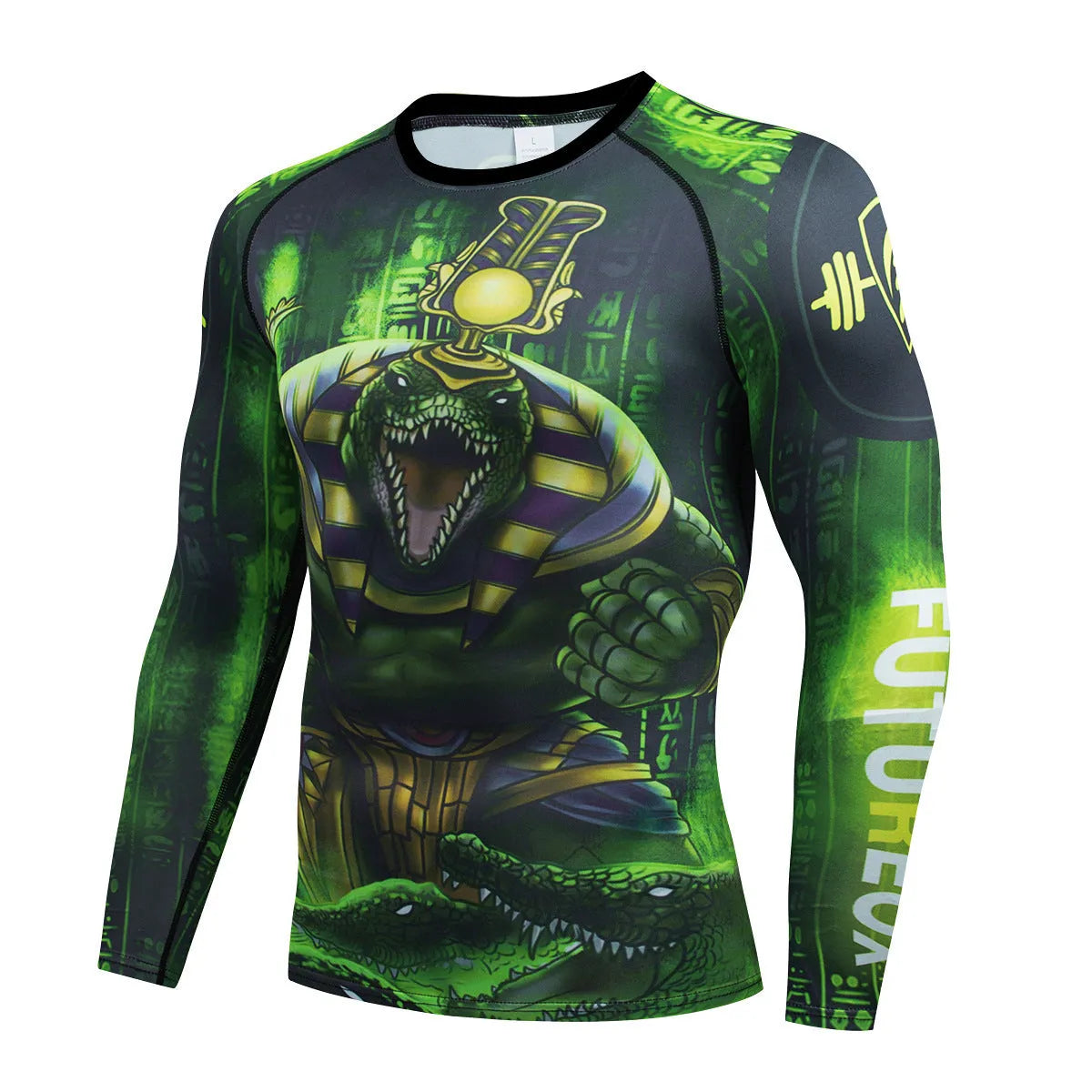 Men's slim-fit sports suit with printing pattern and stretch fabric for athletic activities
