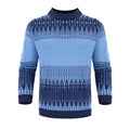 Men's crew neck knitted sweater in a long-sleeved pullover style for fall and winter.