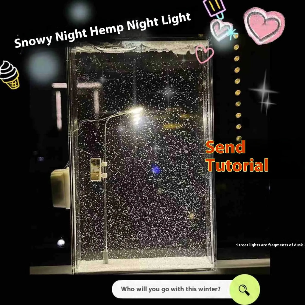 DIY snowy night light kit with snowflake design and LED lighting for Christmas decoration
