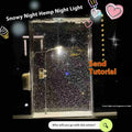 DIY snowy night light kit with snowflake design and LED lighting for Christmas decoration