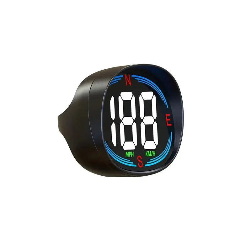 Black ABS car HUD head-up display with GPS compass speedometer on dashboard showing 320X480 resolution screen