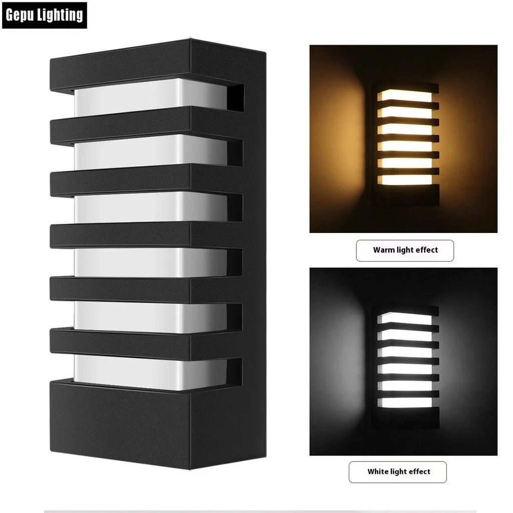 Modern outdoor wall lamp with aluminium alloy construction and layered design