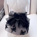 Black polyester tulle skirt for small pet dog or cat, princess style