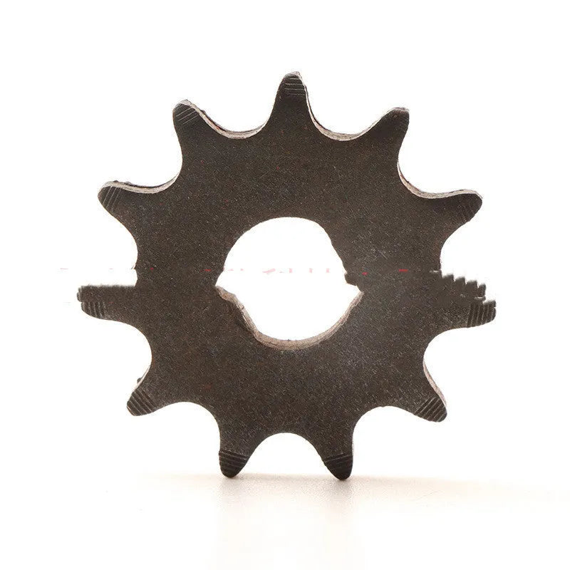 Motorcycle 11-tooth cast iron gear for 25hT8F chain systems with non-circular design