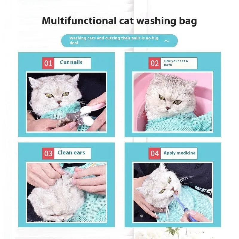Upgraded fifth-generation cat grooming bag with removable lifting system in multiple colour options