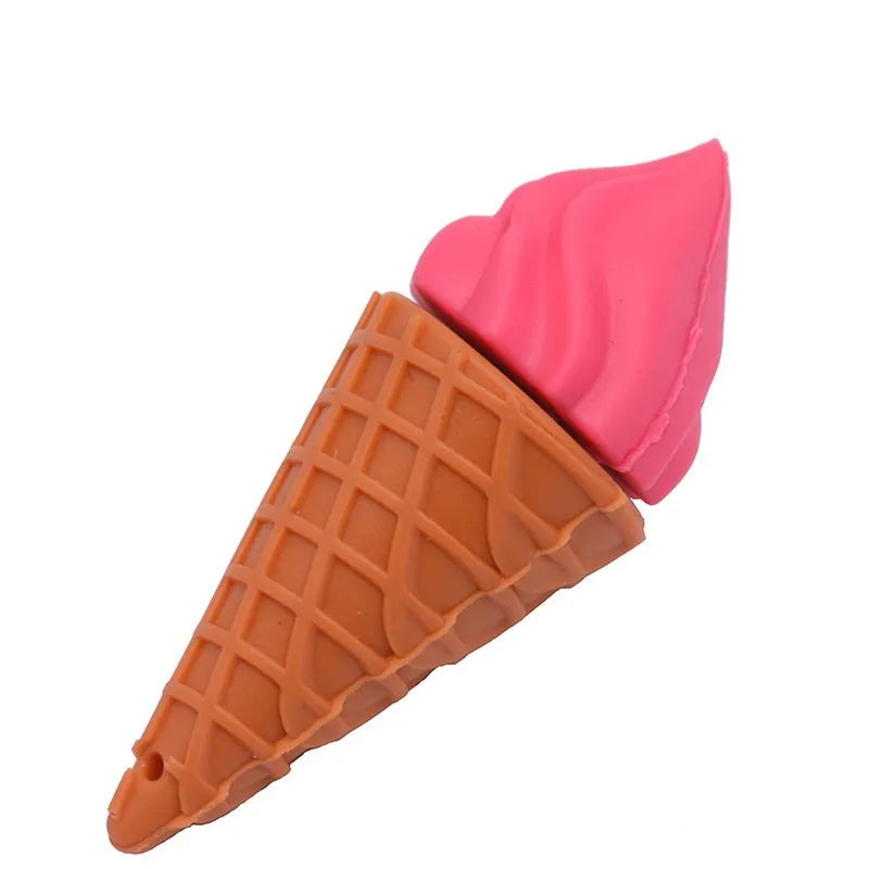 Mini ice cream shaped USB stick in pink colours with capacity options from 4GB to 128GB