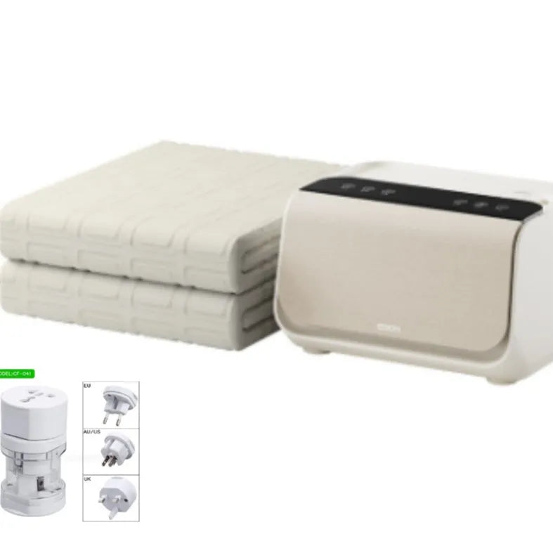 Aideng water electric blanket with smart controller in plush fabric and PVC construction
