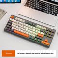 Wireless Bluetooth dual mode mechanical feeling keyboard in blueberry colour with 87-key compact layout