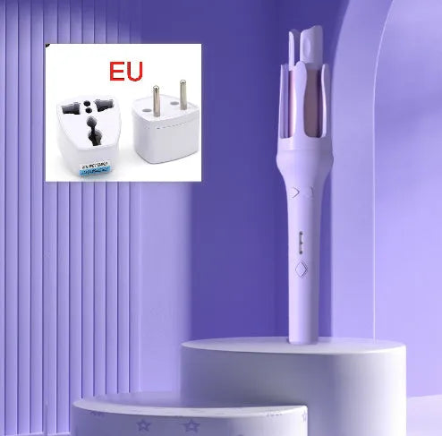 White and Chigo brand automatic hair curler with 32mm barrel and wired power plug